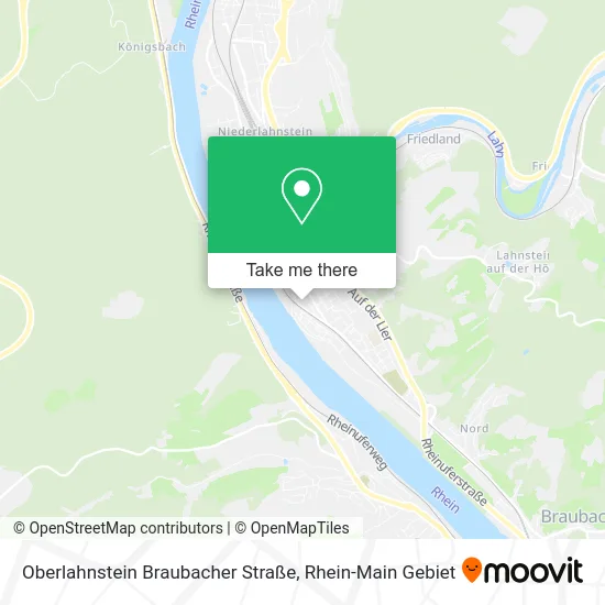 Карта Oberlahnstein Braubacher Straße