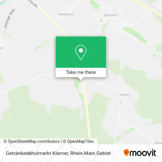 Карта Getränkeabholmarkt Klarner