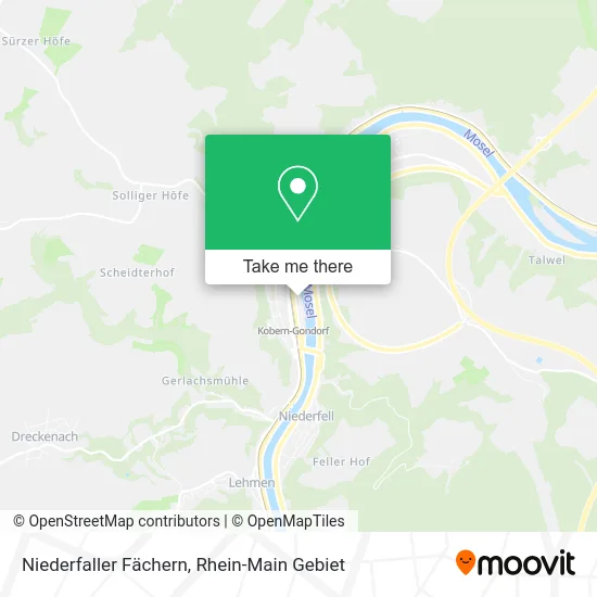 Карта Niederfaller Fächern
