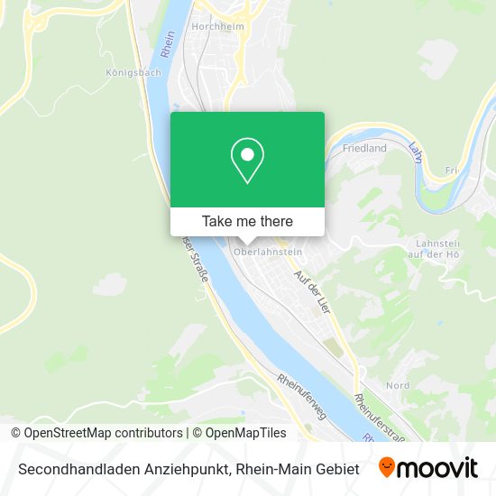 Карта Secondhandladen Anziehpunkt