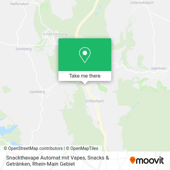 Карта Snackthevape Automat mit Vapes, Snacks & Getränken