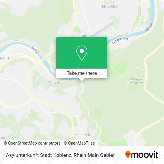 Карта Asylunterkunft Stadt Koblenz