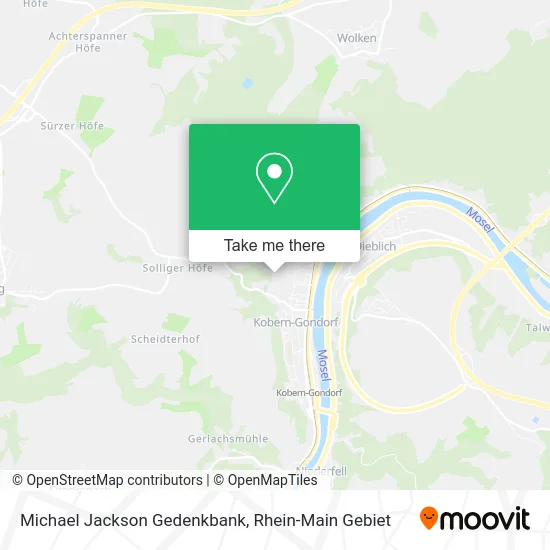 Карта Michael Jackson Gedenkbank