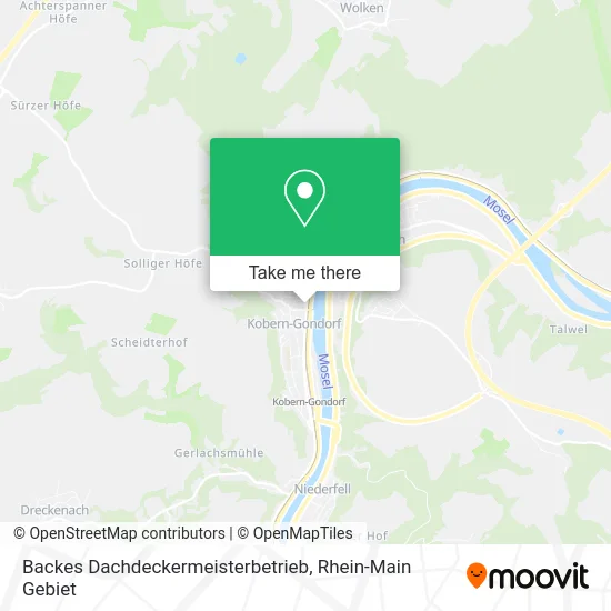 Карта Backes Dachdeckermeisterbetrieb