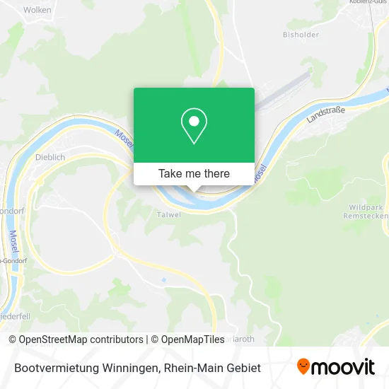 Карта Bootvermietung Winningen