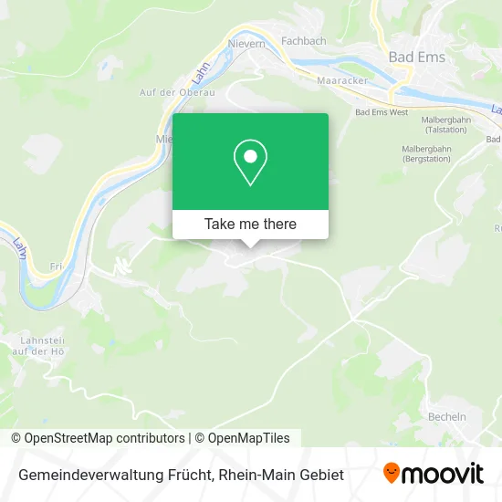 Карта Gemeindeverwaltung Frücht