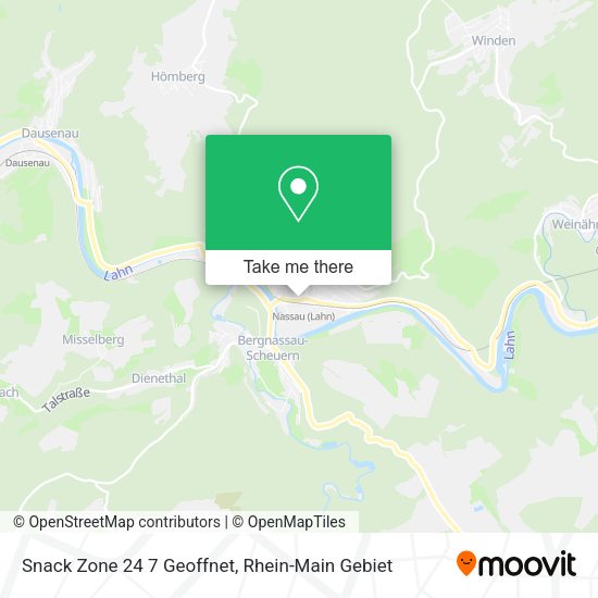 Карта Snack Zone 24 7 Geoffnet