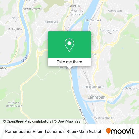 Карта Romantischer Rhein Tourismus