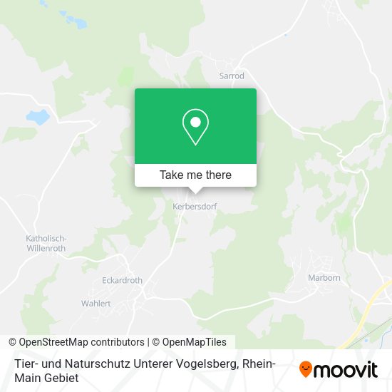 Карта Tier- und Naturschutz Unterer Vogelsberg
