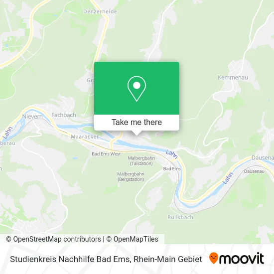 Карта Studienkreis Nachhilfe Bad Ems