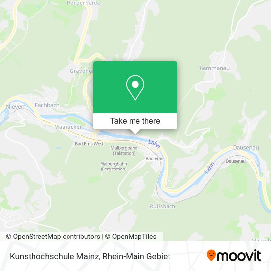 Карта Kunsthochschule Mainz