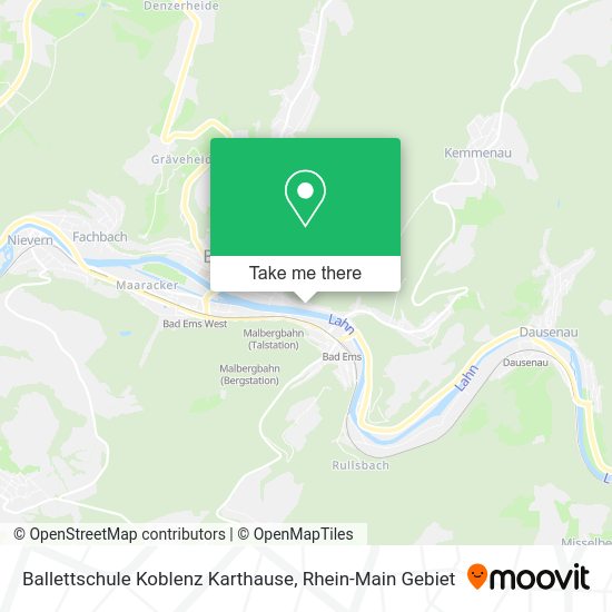 Карта Ballettschule Koblenz Karthause