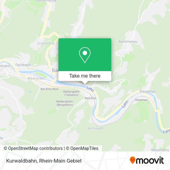 Карта Kurwaldbahn