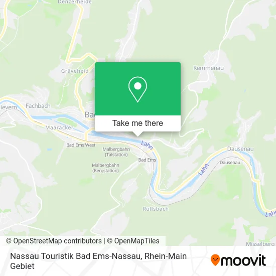 Карта Nassau Touristik Bad Ems-Nassau
