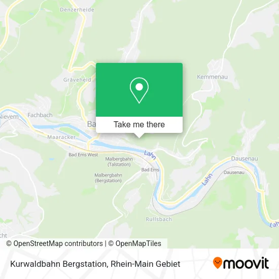 Карта Kurwaldbahn Bergstation