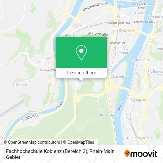 Карта Fachhochschule Koblenz (Bereich 2)