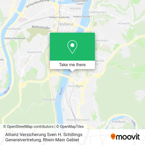 Карта Allianz Versicherung Sven H. Schillings Generalvertretung