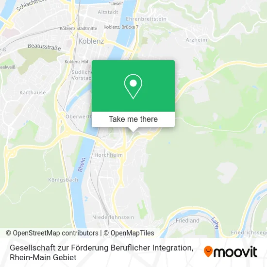 Карта Gesellschaft zur Förderung Beruflicher Integration