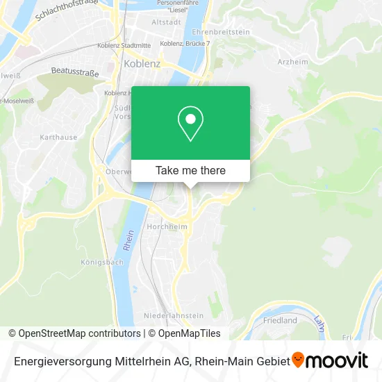 Карта Energieversorgung Mittelrhein AG