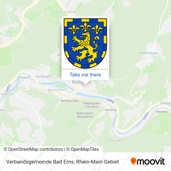 Карта Verbandsgemeinde Bad Ems