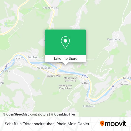 Карта Scheffels Frischbackstuben