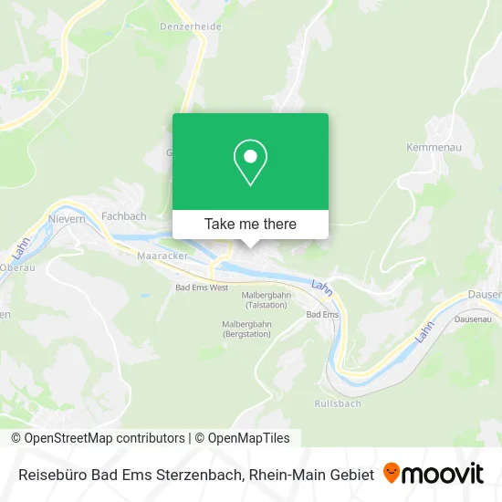 Карта Reisebüro Bad Ems Sterzenbach