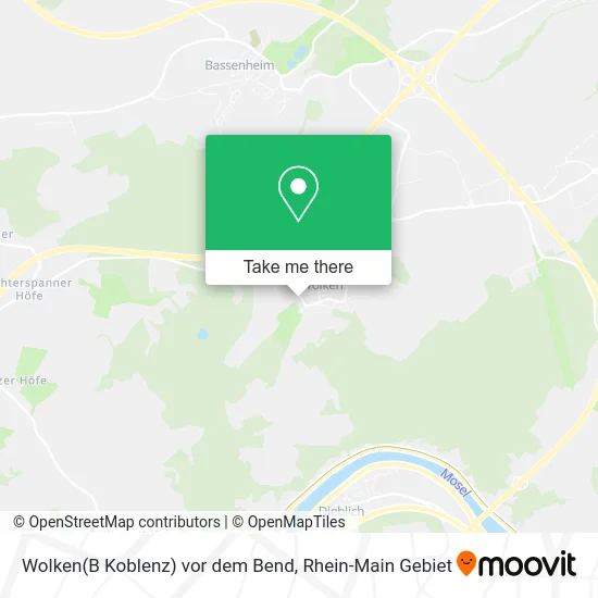 Карта Wolken(B Koblenz) vor dem Bend