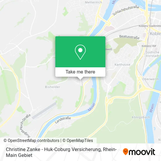 Карта Christine Zanke - Huk-Coburg Versicherung