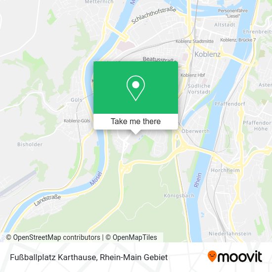 Карта Fußballplatz Karthause