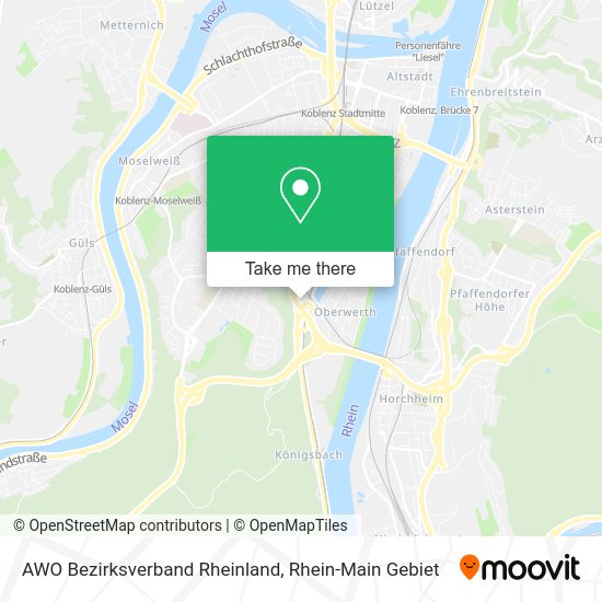 Карта AWO Bezirksverband Rheinland