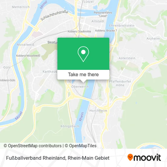 Карта Fußballverband Rheinland