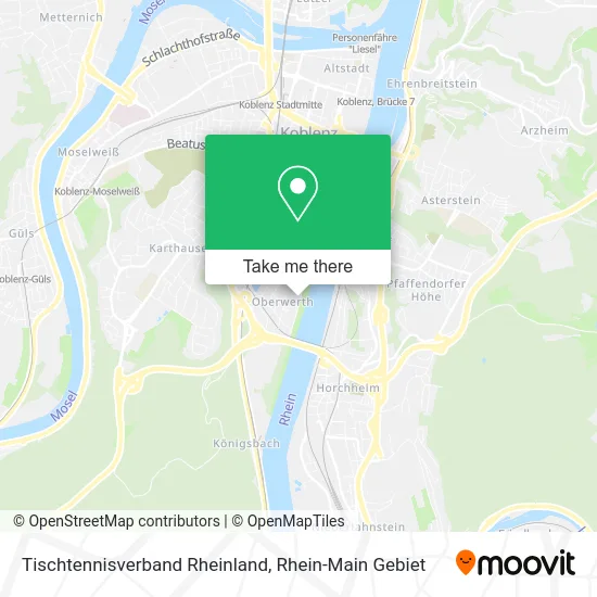 Карта Tischtennisverband Rheinland