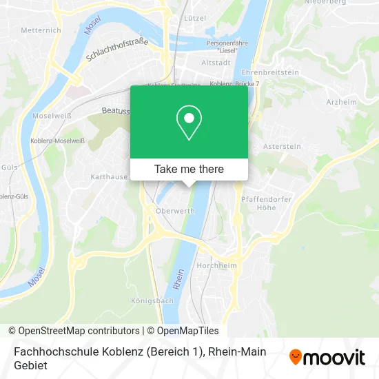 Карта Fachhochschule Koblenz (Bereich 1)