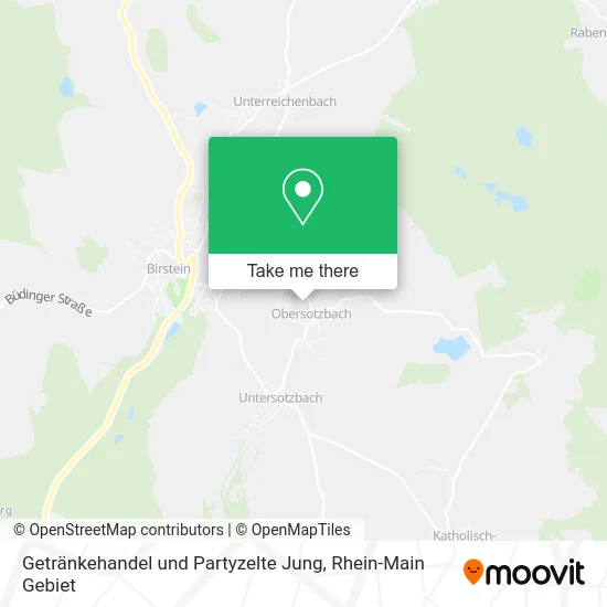 Карта Getränkehandel und Partyzelte Jung