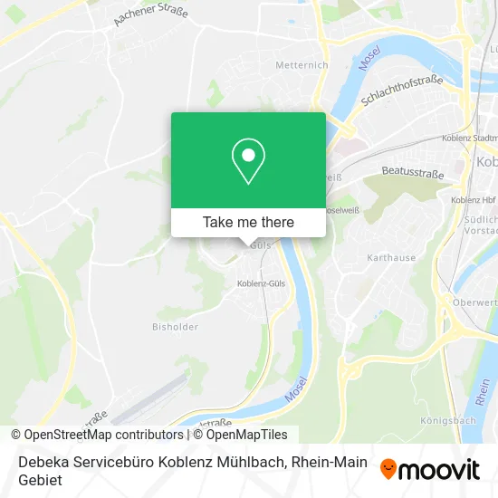 Карта Debeka Servicebüro Koblenz Mühlbach