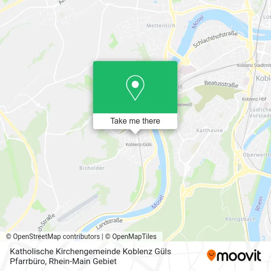 Карта Katholische Kirchengemeinde Koblenz Güls Pfarrbüro