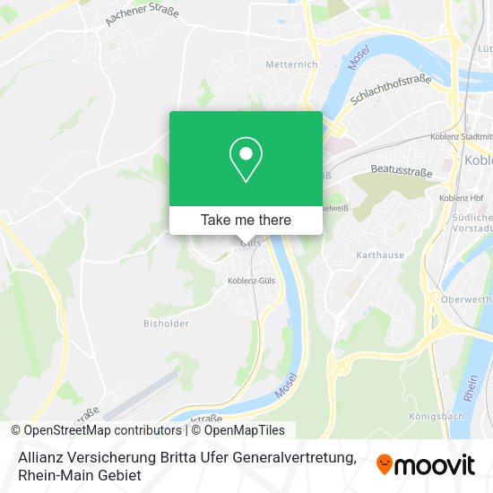 Карта Allianz Versicherung Britta Ufer Generalvertretung