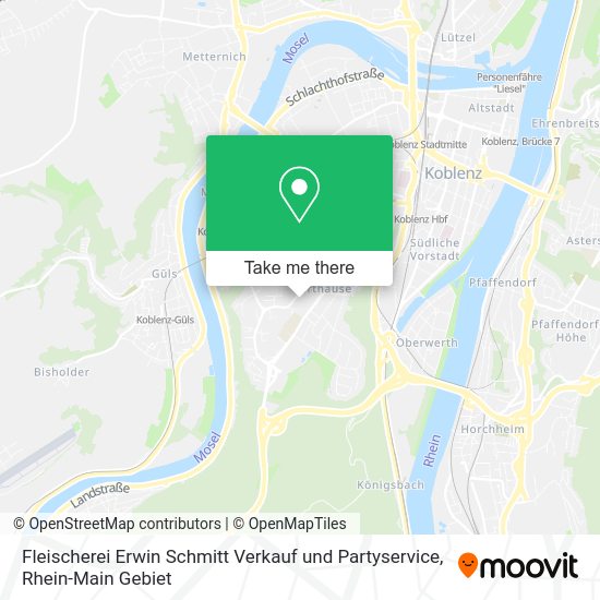 Карта Fleischerei Erwin Schmitt Verkauf und Partyservice