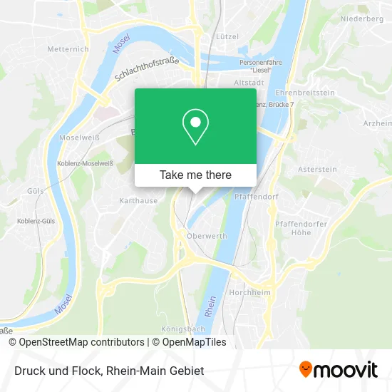 Карта Druck und Flock