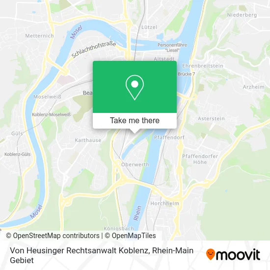 Карта Von Heusinger Rechtsanwalt Koblenz