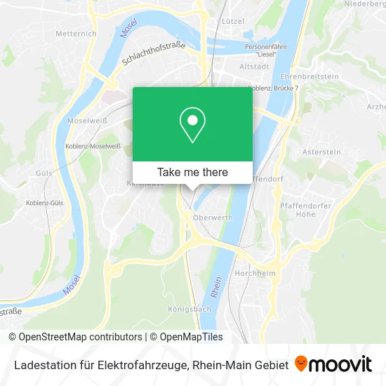 Карта Ladestation für Elektrofahrzeuge