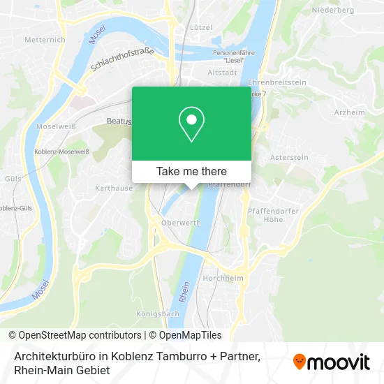 Карта Architekturbüro in Koblenz Tamburro + Partner