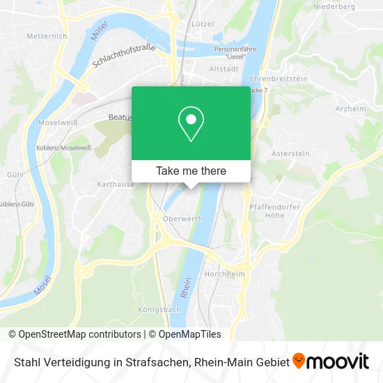 Карта Stahl Verteidigung in Strafsachen