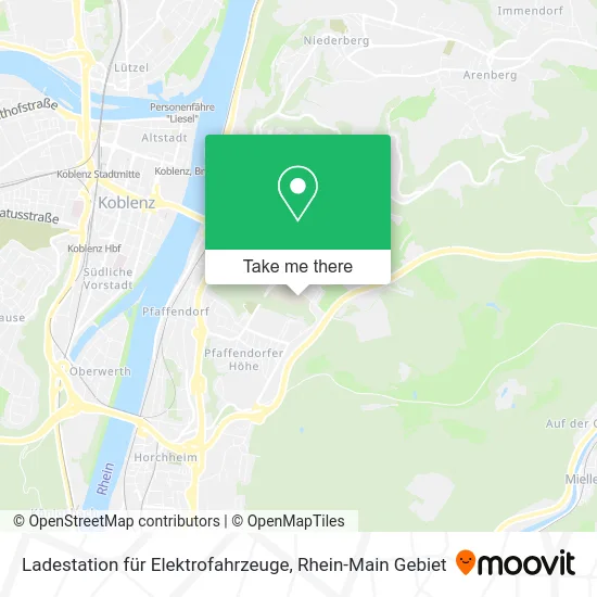 Карта Ladestation für Elektrofahrzeuge