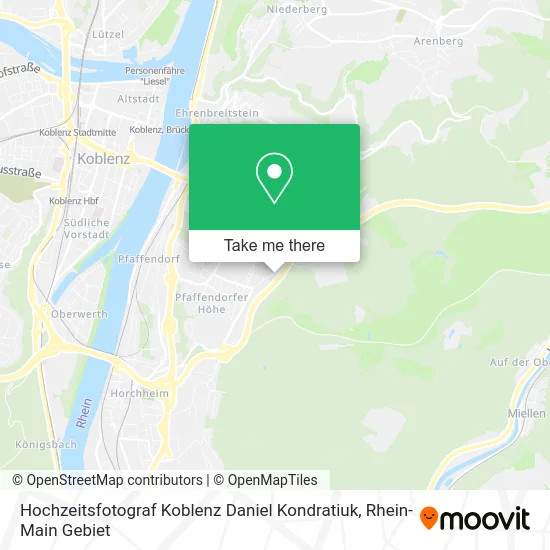 Карта Hochzeitsfotograf Koblenz Daniel Kondratiuk