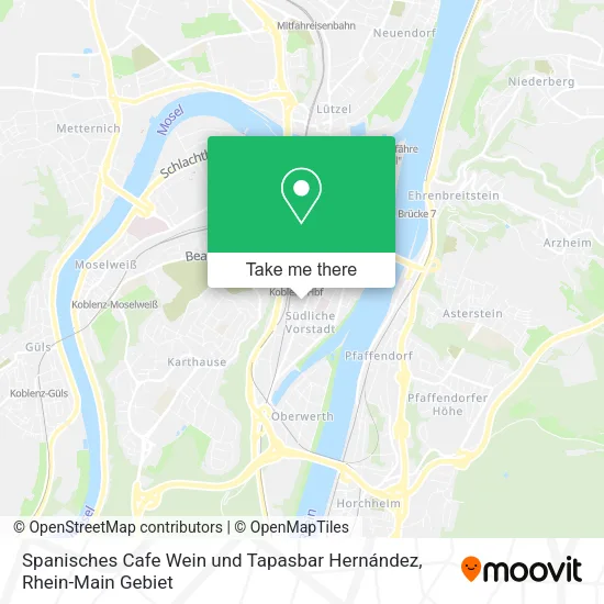 Карта Spanisches Cafe Wein und Tapasbar Hernández