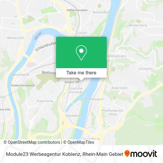 Карта Module23 Werbeagentur Koblenz