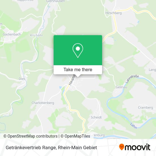 Карта Getränkevertrieb Range