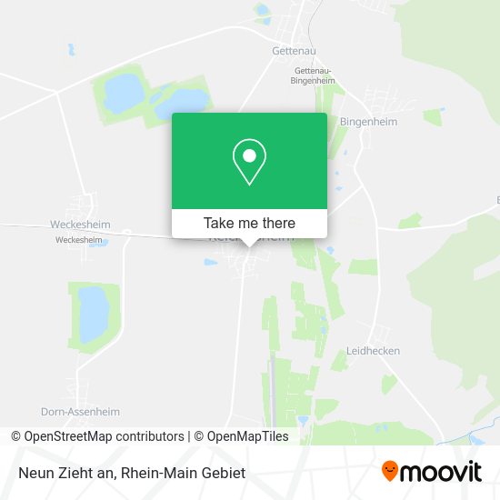 Карта Neun Zieht an