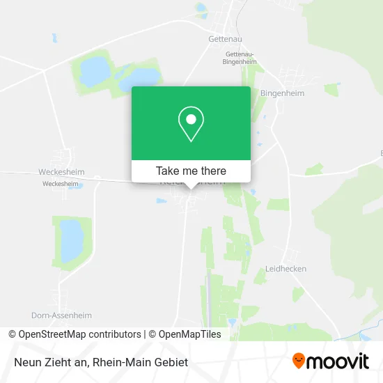 Карта Neun Zieht an